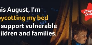 Ditch the duvet, banish the blanket, pack away the pillow – and Boycott Your Bed for vulnerable children 3ac01476d2364611b4360c18fc07efa6