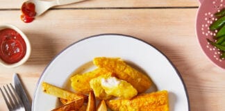 How to Make The Ultimate Fish & Chips at Home 1877. Homemade Fish Fingers Chunky Chips Minty Peas x750