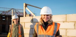Persimmon Homes West Wales Committed To Social Mobility Pledge From left Dylan Butcher with The Rt Hon Justine Greening