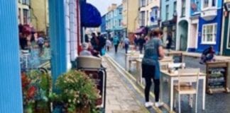 Adjustment to Safe Zones stryd y ffynnon haearn chalybeate street aberystwyth