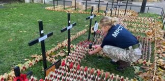 MILITARY STUDENTS RUN IN REMEMBRANCE MPCT student pays her respects to the fallen