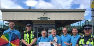 Network Rail raises awareness of the dangers of trespassing on the railway in South Wales in the run up to Christmas Prestatyn launch event