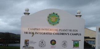 Pupils in a Contact Group at Ysgol Gynradd Llwyn yr Eos asked to self-isolate as COVID-19 case confirmed Ysgol Llwyn yr Eos arwydd scaled