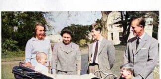 Seven Classic Royal Family Christmas Cards Reimagined in Colou 7 royal life europe 1965 Colorized