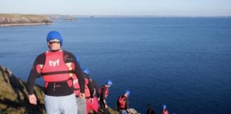 St Davids adventure company calls for #SaveOutdoorEd support Coasteering with TYF