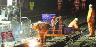 Passengers in Wales urged to check before they travel ahead of new timetable and Christmas upgrades Cutting out track panels at Cardiff Central station
