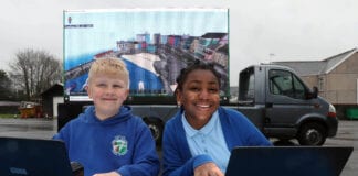 CareersWales launches new Minecraft world ‘CareersCraft’ for schoolchildren to learn about themselves and the world of work with live school demos L R Year 5 pupils Isaac Daniels and Renee Elamah from Pontlliw Primary School scaled