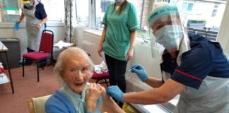 Pilot of COVID-19 vaccination roll-out begins in Hywel Dda University Health Board Mary Kier 1