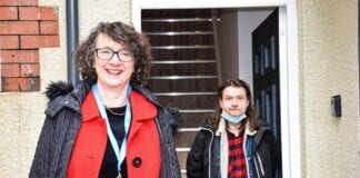 New homes from Family Housing will tackle homelessness and support mental health Marcia Sinfield and a tenant at the new housing