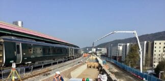 All change at Swansea station as reconstruction of longer platform 4 gets underway aec8f0fe9acc4275af1eeecbcdcbe026