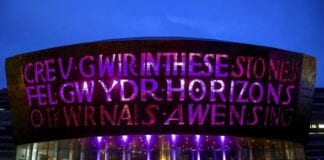 Goleuo tirnodau cenedlaethol ledled Cymru a Lloegr yn borffor i ddathlu Cyfrifiad 2021 cardiff crop