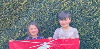 Siblings raised £600 by Walking 20 Miles for Lifesaving Helicopter Charity MaisieandHarley2