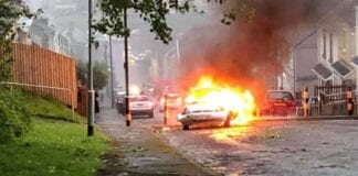 Mayhill violent disorder – Further arrests. CAR BURN
