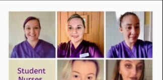 Withybush student nurses fundraising press release from Hywel Dda Health Charities student nurses picture