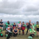 Leo and his team at the top of Moel Famau