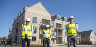 Major Newport redevelopment scheme successfully completed by developer Lovell W461141 N8 l r Jacob Scott Assistant Site Manager Rob Maitland Assistant Site Manager and Adam Portman Senior Site Manager at the Cot Farm estate scaled