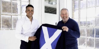 Jermaine Jenas Stitched Up By Scottish Rival Ally McCoist To Unknowingly Model A Suit With An Emblazoned Saltire On The Back e760bcc948e2a8a3afb99c4522cfff8f01f269d4