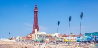 Majority of Brits are only willing to pay £499 for a staycation this summer skynews blackpool beach promenade tower 5138515