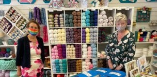 Llanelli MP congratulates Llanelli shops, Angie’s Baby Cwtch and Just Into Crafts, on Facebook campaign achievement 210708 FB Business Visit 1