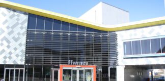 Llanelli’s mass vaccination centre to move from The Ffwrnes to Dafen Industrial Estate Ffwrnes exterior daytime