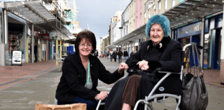 Macmillan Carmarthenshire Buddy takes on series of fundraising challenges in memory of ‘a very special lady’ Paula Clarke and Henrietta Hetty Hughes in Llanelli town centre