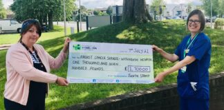 Elusennau Iechyd Hywel Dda ar godwr arian pen-blwydd gan fenyw o Sir Benfro Judith Stamp birthday fundraiser picture 2 1 scaled