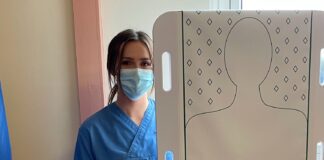 Hywel Dda Health Charities on specialist scales bought for Withybush Hospital Marsden scale ward 12 Withybush staff nurse Rhian Dean rotated