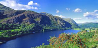 Llyn Dinas, Wales Crowned 2nd Best Wild Beauty Spot P160B Llyn Dinas Beddgelert