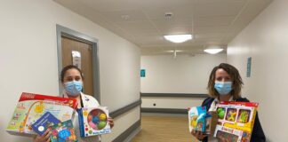 Hywel Dda Health Charities on items purchased for SCBU, Glangwili Hospital SCBU items Glangwili Angharad Smiriglia and Steph Griffiths