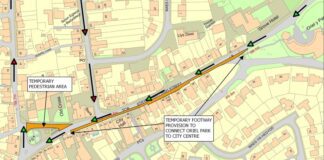 One-way system for St Davids returns to create room for pedestrians St Davids One Way System