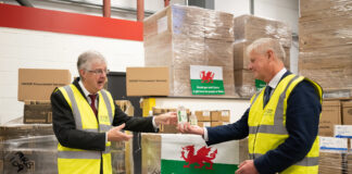 Gwerth £7.2m o gyfarpar diogelu personol i gael eu hanfon i Namibia o Gymru drwy un o brosiectau Prifysgol Caerdydd mhorwood Welsh Government 240821 48