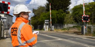 ORR’s Chief Inspector of Railways issues level crossing warning ORR safety inspector at level crossing scaled