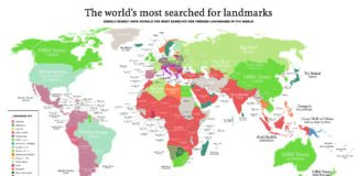 World’s Most Searched For Landmarks Revealed World Landmarks Map Large scaled