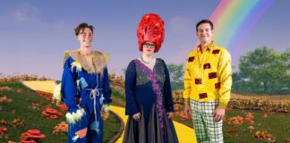 SPECTACULAR UK ARENA TOUR WILL VISIT CARDIFF FOR THE WORLD’S BIGGEST PANTO l r Jordan Conway as Scarecrow Jenny Ryan as Glinda Matt Baker as Wizard scaled