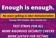 High Priority – Protest in Aberystwyth – Tuesday Poster without watermark