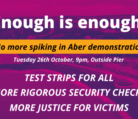 High Priority – Protest in Aberystwyth – Tuesday Poster without watermark