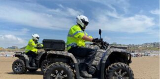 Anti-social behaviour along Cardiff and The Vale coastline almost halved compared to the same period last year. quads in action