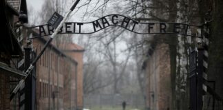 Yad Vashem Chairman Dani Dayan Reacts to the Antisemitic Attack at Auschwitz skynews auschwitz graffiti 5536326