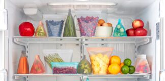 National Clean Out Your Fridge Day Nov 15th – Organize your fridge with these eco-friendly, reusable containers 20201030 200213 Multiple containers in fridge filled with food 1080px on long edge 1
