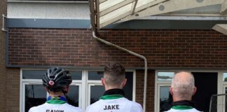 Cododd beicio David Lloyd er cof am ei fam £2,566 ar gyfer Ysbyty Llwynhelyg fel diolch am ei gofal. David Lloyd cycle challenge picture 2 scaled