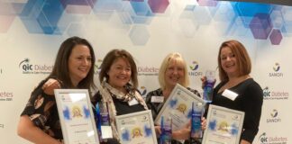 Triple awards success for University diabetes expert QiC awards winner Becky Thomas