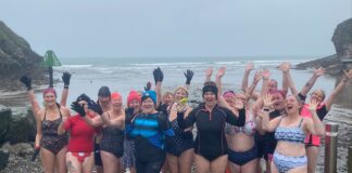 Hywel Dda Health Charities on Philippa Evans’s swims Philippa Evans swim picture 2