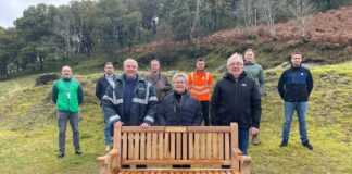 Welsh Water donates community bench overlooking Europe’s largest clay core dam in Brecon Beacons group