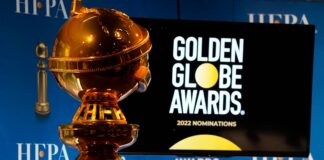 Interest in the Golden Globes and the Oscars has nearly halved in the past ten years, new study shows skynews golden globes 2022 5633395