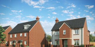 LOVELL DOUBLES PROFIT IN LATEST FINANCIAL RESULTS CGI of a street scene at Drummond Park Ludgershall