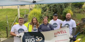 Lovell completes volunteering initiative to benefit South Wales and South West communities IMG 8868 The volunteers pictured outside age restricted flats in Merthyr