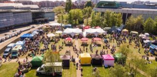 Swansea Street Food Festival Returns in 2022 Swansea Street Food Festival Aerial Shot