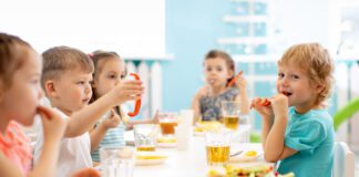 NAHT Cymru comments on CPAG survey on breakfast clubs School Breakfast club requirements showing children enjoying it.