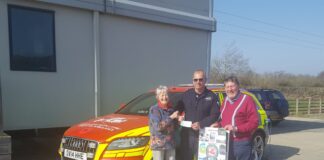  Margaret’s £1,000 donation Margaret Worrell cheque presentation