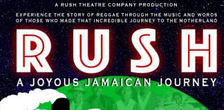 THE LYRIC THEATRE, CARMARTHEN WELCOMES RUSH – A JOYOUS JAMAICAN JOURNEY RUSH Poster Hi Res V2 Square format scaled